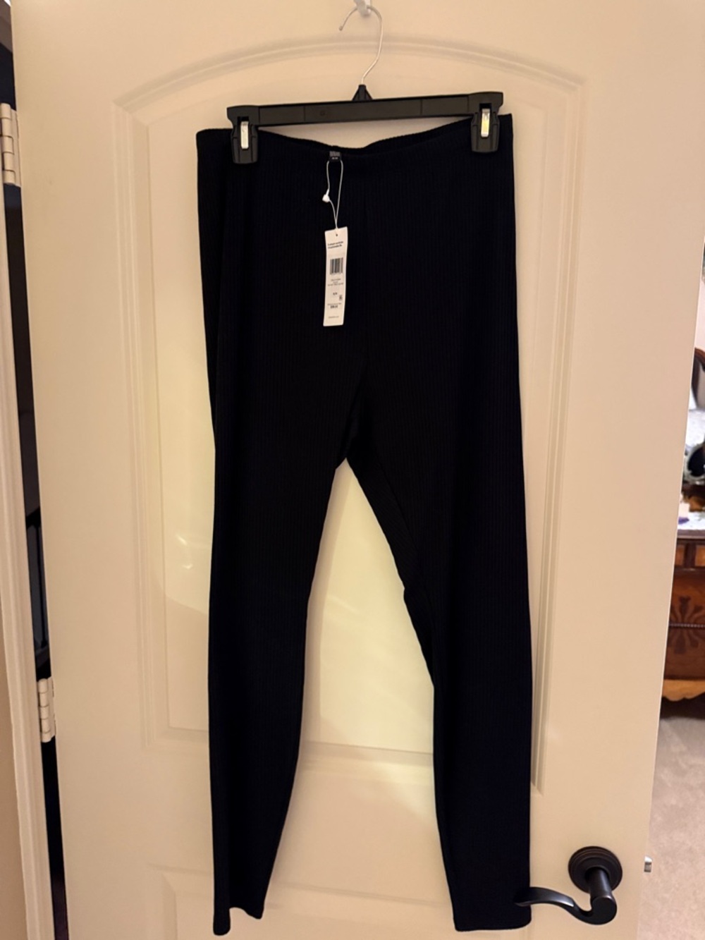 Eileen Fisher Black Ribbed Leggings